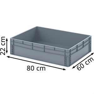 Produktbild für Eurobox AUER EG 86/22 HG, grau, 87 Liter