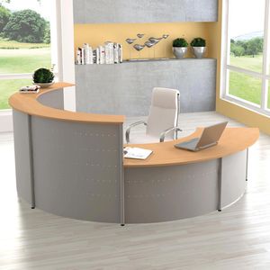 Produktbild für Empfangstheke Kerkmann Genua 3990, silber / buche