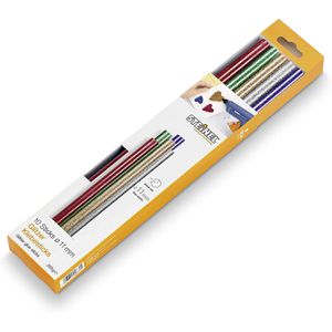 Steinel Heißklebesticks Glitzer, farbig, Ø 11mm, Länge 200mm, 10 Sticks