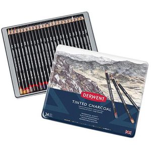 Produktbild für Kohlestifte Derwent Tinted Charcoal, 2301691