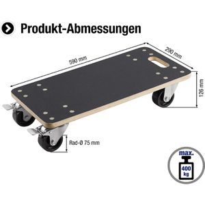 Produktbild für Möbelroller Meister 0822000 Polyamidrollen, Bremse