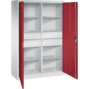 Werkzeugschrank CP-Möbel 8931-3042, aus Metall, grau / rot