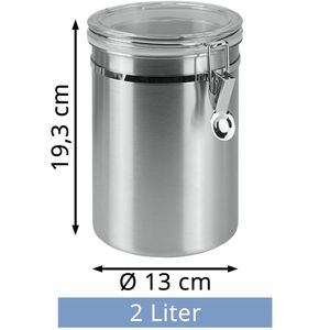 Produktbild für Kaffeedose Metaltex 185312010, aus Edelstahl
