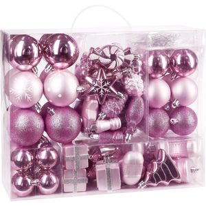 Produktbild für Weihnachtskugeln BRUBAKER 807700, rosa