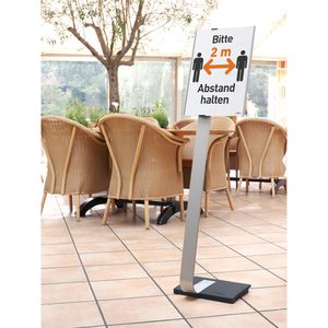 Produktbild für Infoständer Durable 4813-23 aus Aluminium, silber, A3
