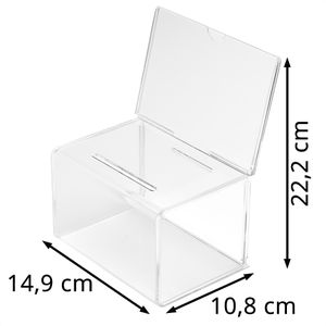 Produktbild für Spendenbox Deflecto 592901, Acryl, transparent