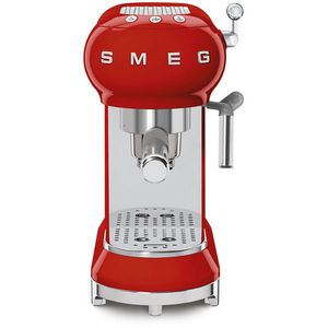 Smeg Espressomaschine 1 Retro 50er AG – 15 ECF02RDEU bar, Siebträger, Style, rot Liter, Böttcher mit