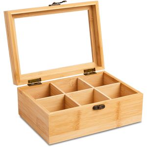 Produktbild für Teebox wenco 555128, für Teebeutel, natur, aus Bambus