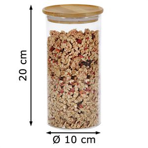 Produktbild für Vorratsglas Kesper 38010, mit Bambusdeckel