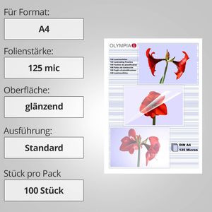 Produktbild für Laminierfolien Olympia 9176, DIN A4