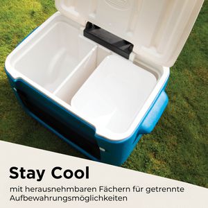 Produktbild für Kühlbox Coleman 50 QT Polylite Wheeled Mesh, 47 Liter