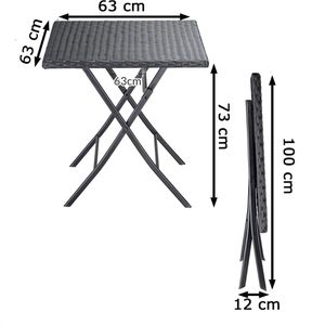Produktbild für Gartentisch CASARIA 108667, Kunststoff