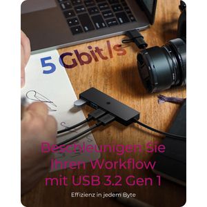 Produktbild für USB-Hub ICY-BOX IB-HUB1424-C3, schwarz