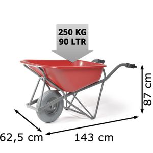 Produktbild für Schubkarre Matador Profi-Max Plus 14261, Tragkraft 250 kg
