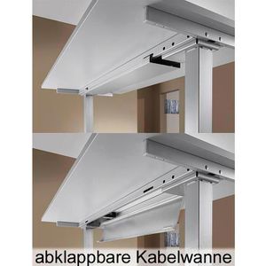 Produktbild für Schreibtisch Hammerbacher XDSM 19, buche / silber