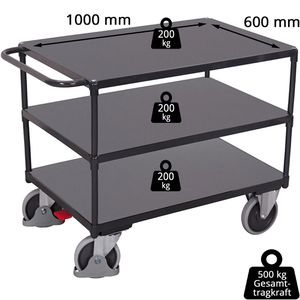 Produktbild für Tischwagen VARIOfit sw-600.512/AG, Metall &amp; Holz