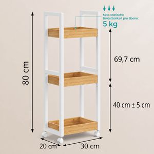 Produktbild für Badregal Songmics BCB083N02, aus Bambus, braun