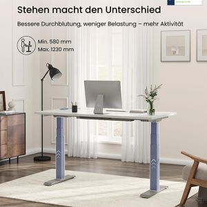 Produktbild für Schreibtischgestell FlexiSpot E7S 2026, grau, 4 Memoryspeicher