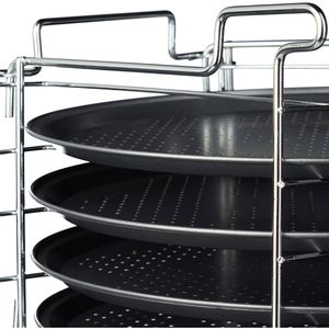 Produktbild für Pizzablech Relaxdays 10020495 antihaftbeschichtet rund Ø 32 cm