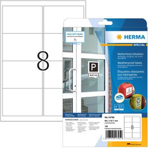 Folienetiketten Herma 10795, weiß, stark klebend