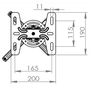 Produktbild für Beamer-Deckenhalterung Optoma OCM815B, schwarz