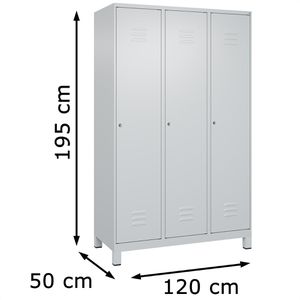 Produktbild für Spind CP-Möbel Classic PLUS, lichtgrau