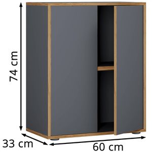 Produktbild für Aktenschrank VCM Salia 2-Fach 920721, aus Holz