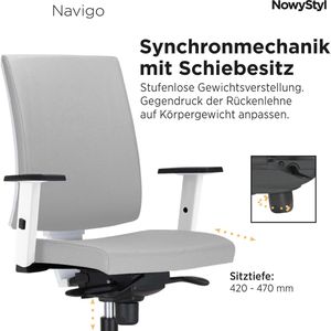 Produktbild für Bürostuhl Nowy-Styl Navigo, weiß