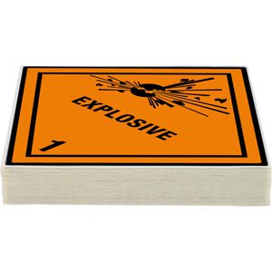 Produktbild für Gefahrgutaufkleber Boxlab Gefahrzettel, Klasse 1.1