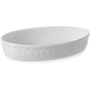 Auflaufform Hendi Rustica Ofenform, weiß, aus Porzellan