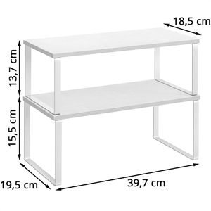 Produktbild für Küchenregal Songmics KCS025W01, weiß, 2er Set