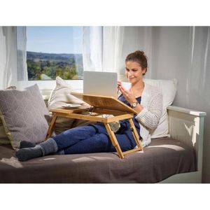 Produktbild für Laptoptisch CASARIA 106908, aus Bambus, höhenverstellbar