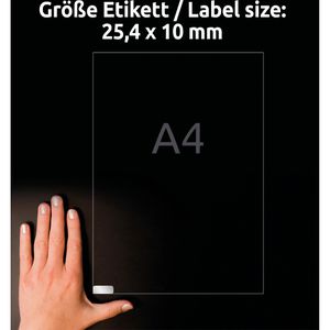 Produktbild für Typenschild-Etiketten Zweckform L6008-20, silber
