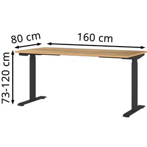 Produktbild für Schreibtisch Germania Mailand, 7908-593, eiche