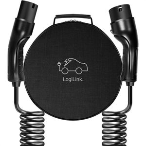 Produktbild für Elektroauto-Ladekabel LogiLink Spirale Mode 3, IP65, 5 m