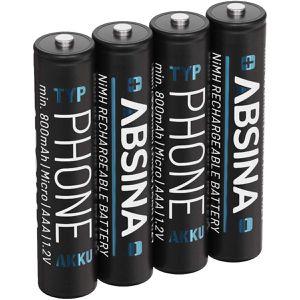 Produktbild für Akku Absina AAA Phone, 1,2 V, 800 mAh