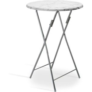 Stehtisch CASARIA 107835, weiß marmoriert, Ø 60 cm