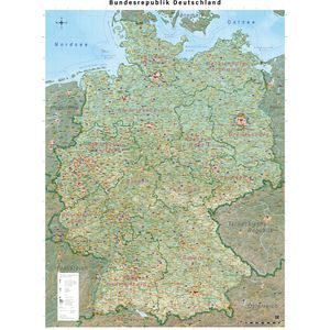 Produktbild für Deutschlandkarte GeoMetro XL, rahmenlos