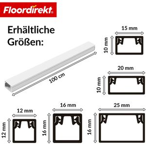 Produktbild für Kabelkanal Floordirekt fd-33433, weiß