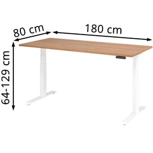Produktbild für Schreibtisch Hammerbacher XDKB 19, nussbaum / weiß