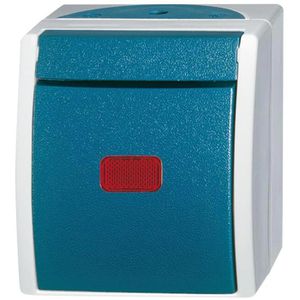 Lichtschalter Busch-Jaeger Ocean 2601/6 SKW-53, grau/blaugrün