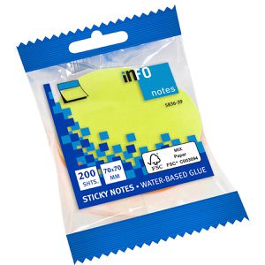 Produktbild für Haftnotizen Info Sticky Notes Sprechblase, neon