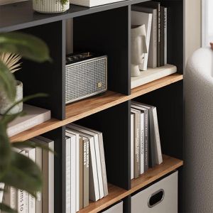 Produktbild für Bücherregal Vicco Nove, anthrazit / eiche