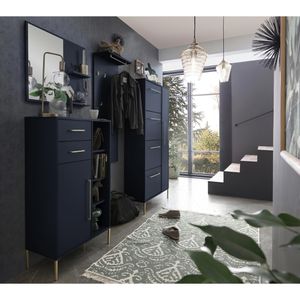 Produktbild für Highboard Schildmeyer Kent 153908, nachtblau, aus Holz