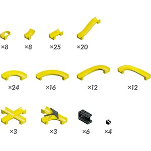 Produktbild für Murmelbahn-Erweiterung HUBELINO pi Kugelbahn Bahnelemente Set