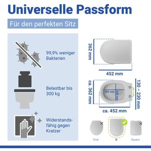 Produktbild für WC-Sitz Wenko Sedilo 23828100, D-Form, aus Duroplast