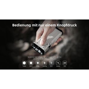 Produktbild für Taschenlampe Wuben X1 Pro schwarz, LED, aufladbar