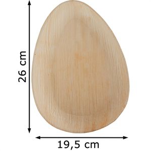 Produktbild für Einwegteller Biozoyg Tropfenform, Palmblatt