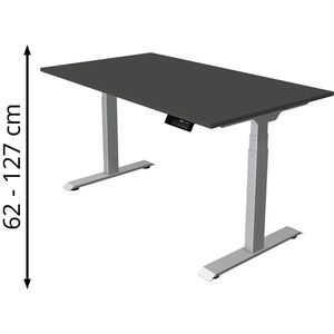 Produktbild für Schreibtisch Kerkmann Move 1 stable, anthrazit / silber