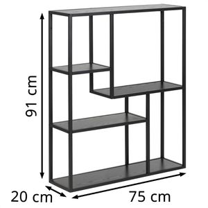 Produktbild für Wandregal AC-Design Seaford, schwarz